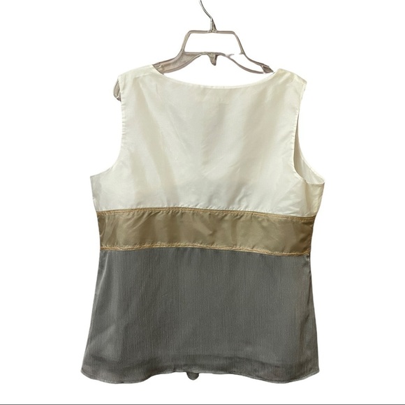 NOUVEAUX color block nylon/poly tank top. - Picture 2 of 5